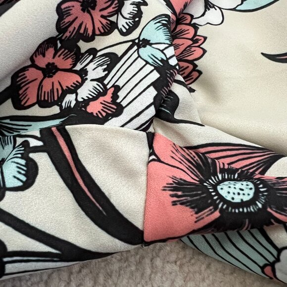 TOV Los Angeles Wide Leg Boho Floral Print Crop Pull On Pants 38 / S - Picture 9 of 14